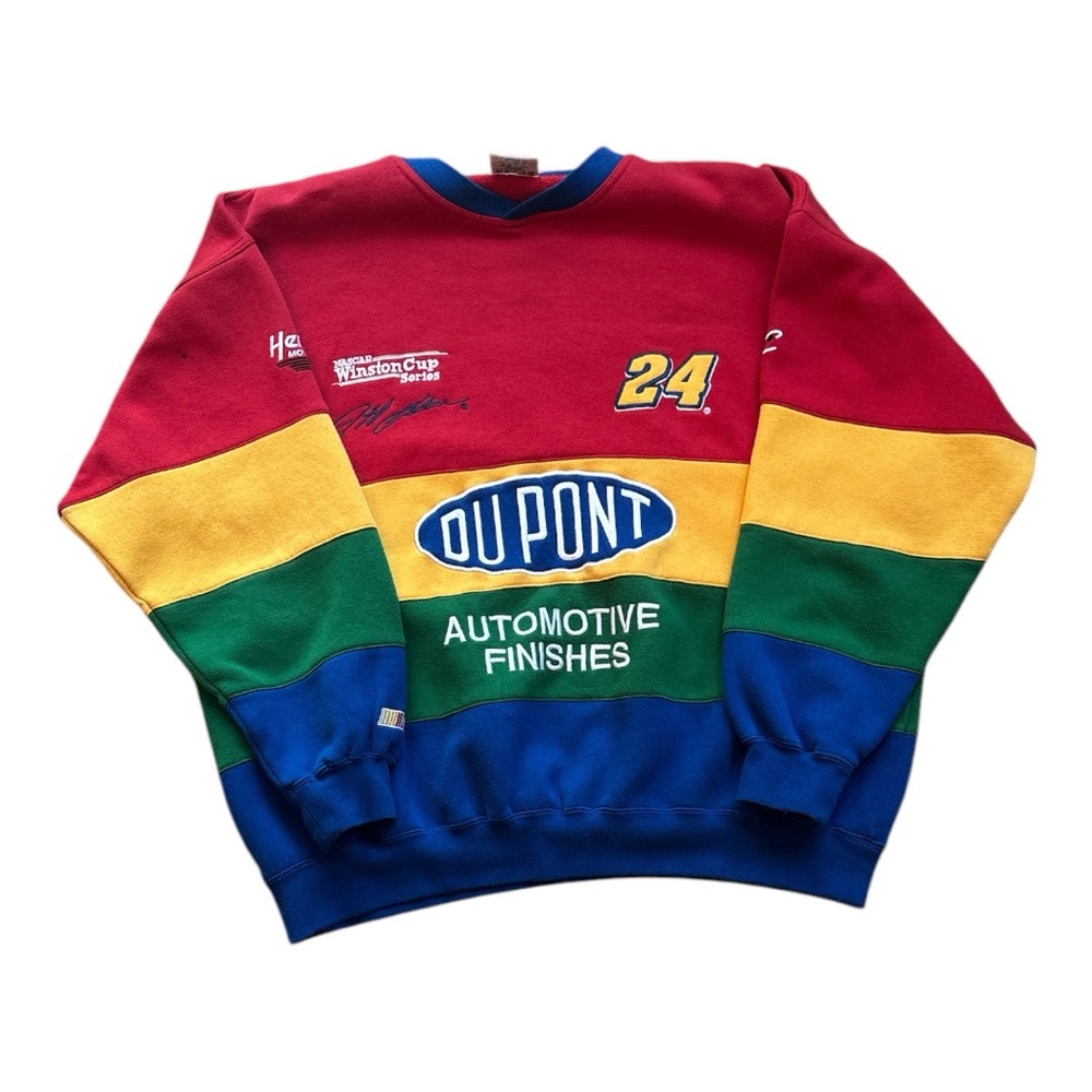🌈 VINTAGE JEFF GORDON/ DUPONT RAINBOW WARRIOR SWEATSHIRT